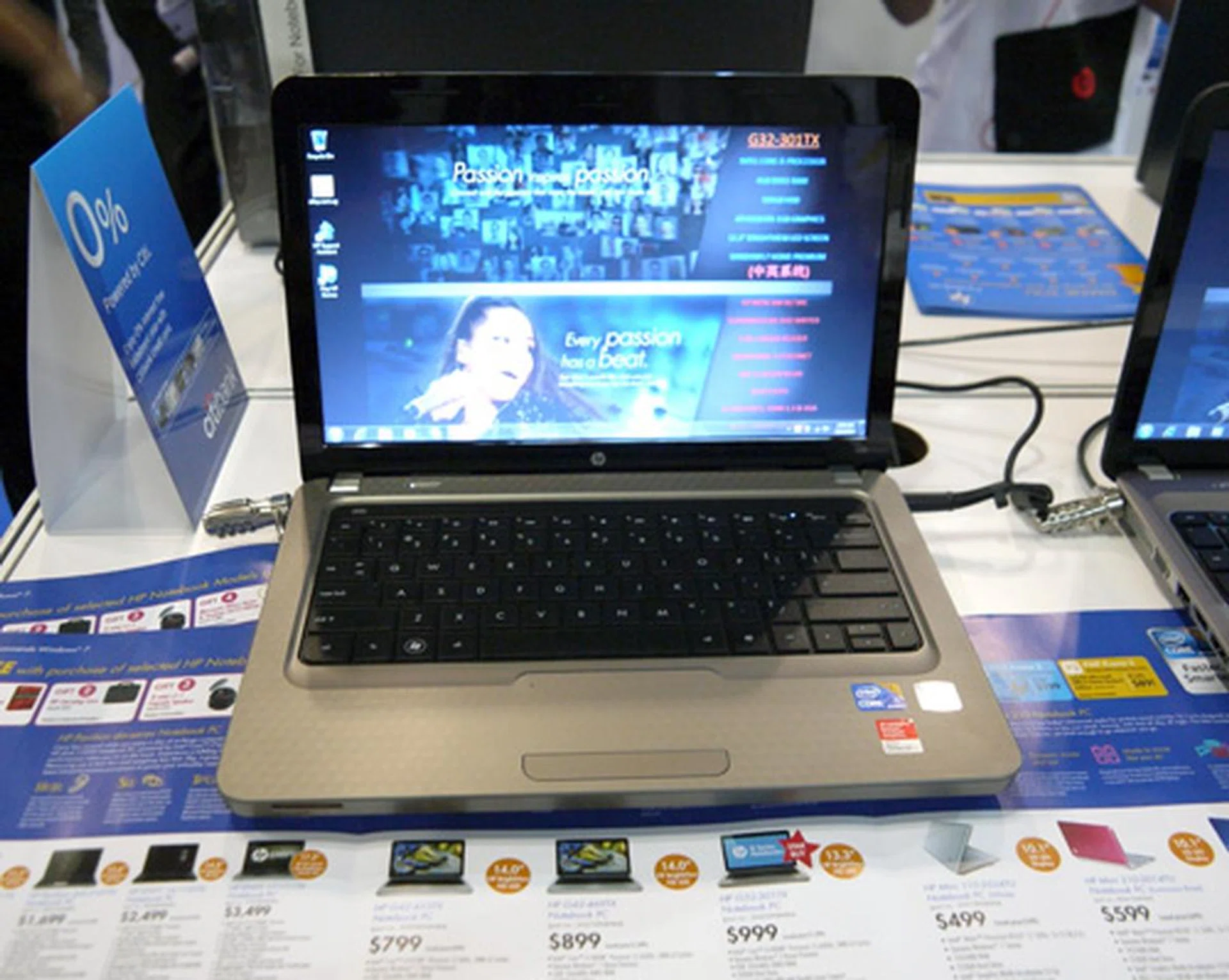 One of HP's star buys include the G32-series notebook. The 13.3-inch notebook's price has been slashed to $999 compared to its usual tag of $1,299. The G32-301TX model is powered an Intel Core i5-480M 2.66GHz processor, and comes with a 500GB HDD and ATI Mobility Radeon HD 5470 discrete graphics.