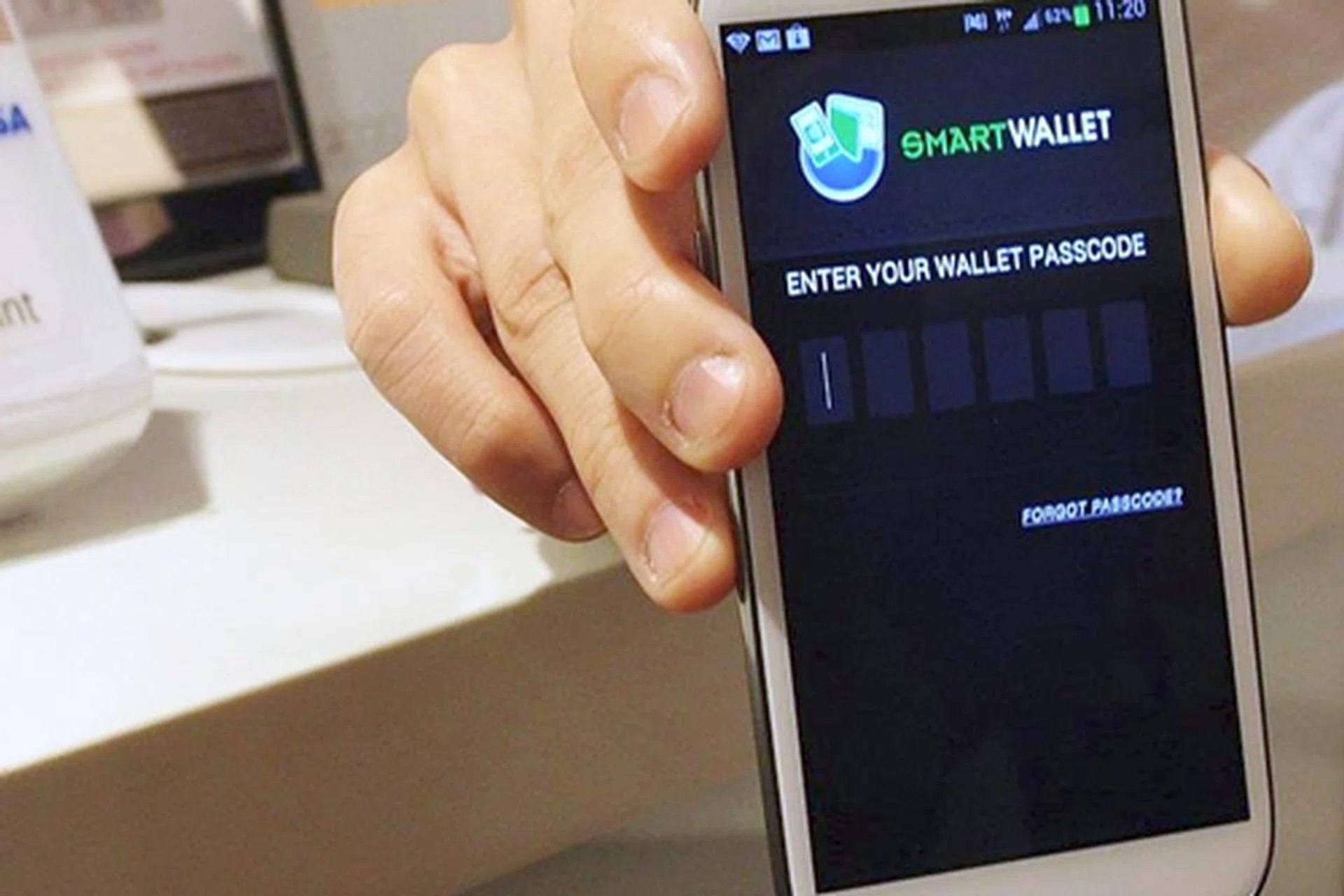 To safeguard against unauthorised access, SmartWallet has a 30-second time-out for each NFC payment transaction, and will close automatically if left idle for two minutes.