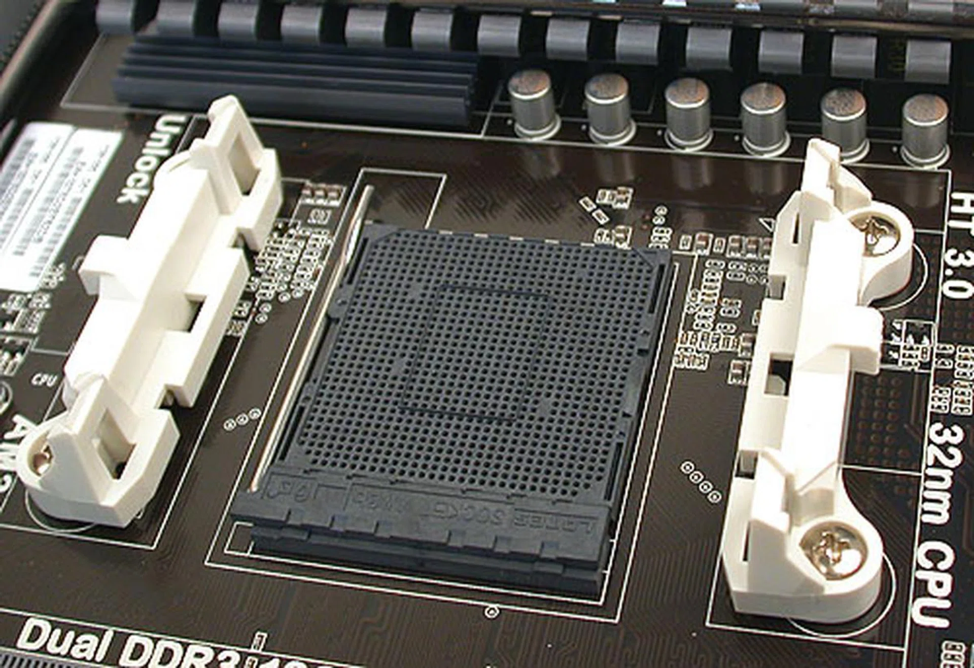 Like the ASUS, the Socket AM3b on the ECS board has an 'open' feel to it.