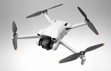 The DJI Mini 3 weighs 249g and has a maximum flight time of up to 38 minutes.