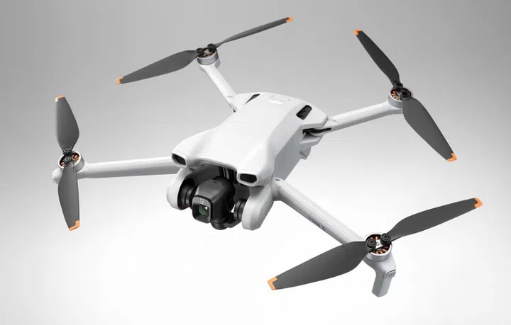 The DJI Mini 3 weighs 249g and has a maximum flight time of up to 38 minutes.