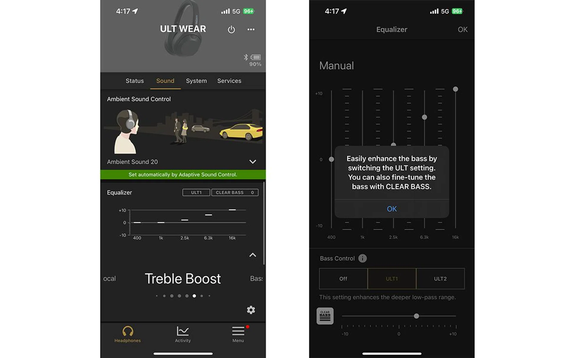 ULT1 seems to be the mode that most users will have it set on. 