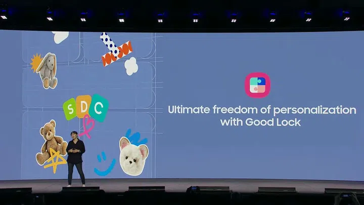 One UI 7 will have an all-new design, but Samsung was very tight-lipped about how it'll look like and what new features will come. Screenshot: Samsung (YouTube).