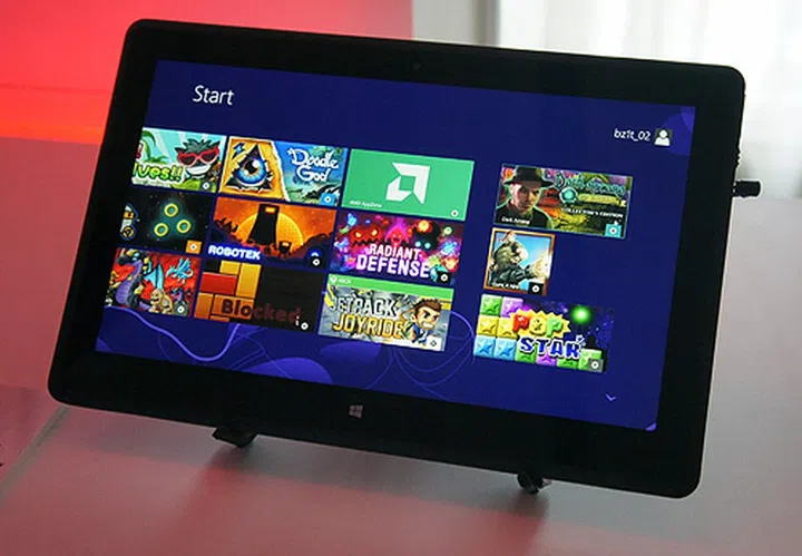 A Quanta tablet powered by the A4-1200 Temash APU running Windows 8.