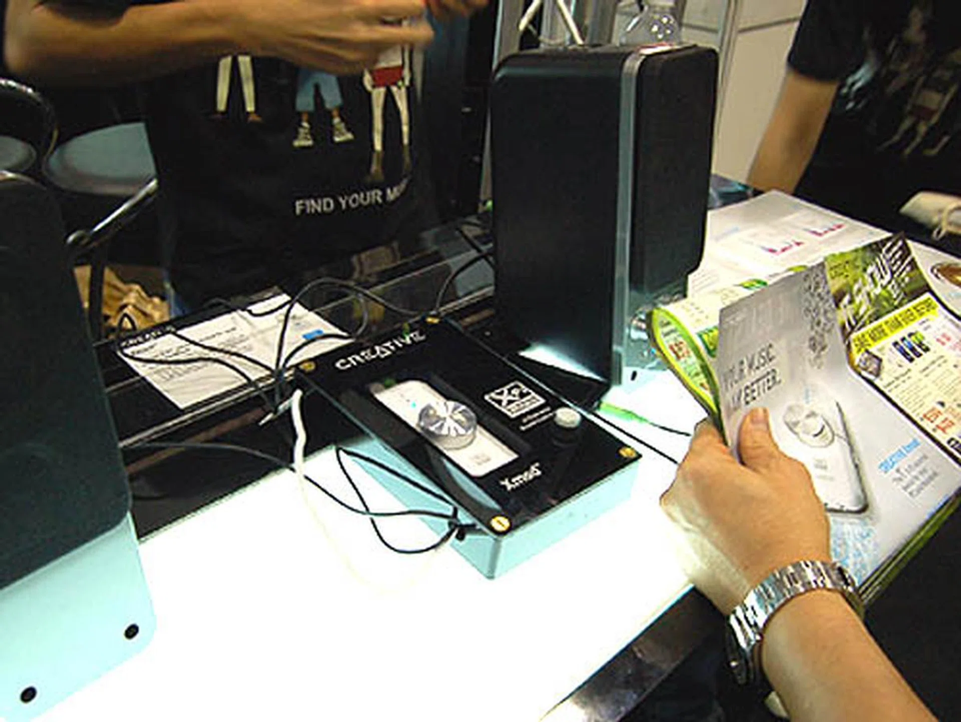  The Xmod which lets you experience sound from your notebook or MP3 player that is 'beyond studio quality' was a show puller at Creative's booth and can be had for S$139.  