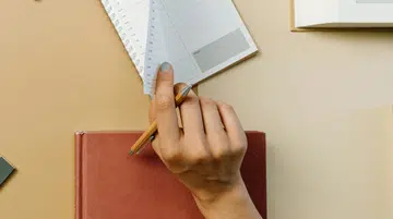 Image of someone using a notebook