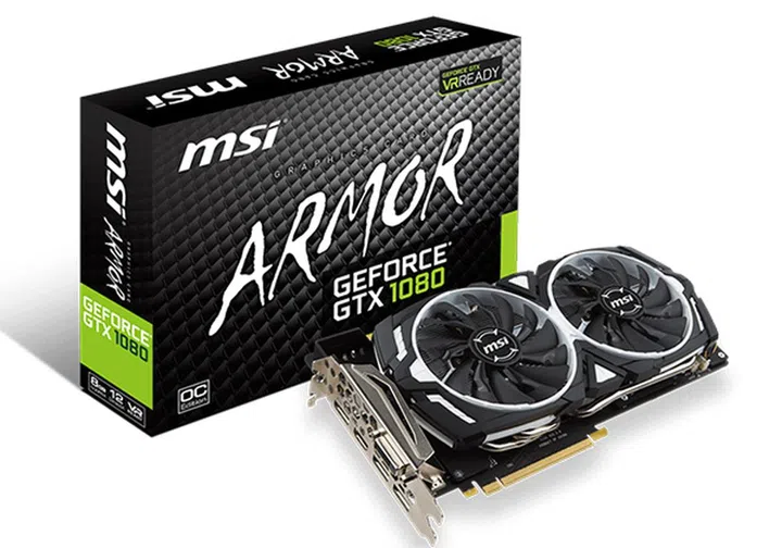 MSI GeForce GTX 1080 Armor 8G OC.