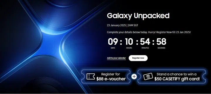 The URL to the pre-registration page can be found here. Image: Samsung.