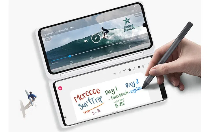 LG Dual Screen for the LG Velvet, sold separately.