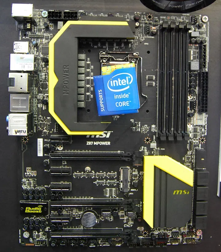The MSI Z87 MPower motherboard.