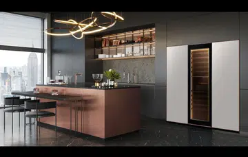 Worried that your fridge will look out of place among designer furnishings? Samsung has an answer for you. (Image: Samsung)