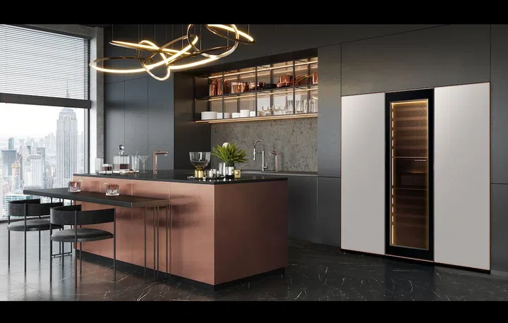 Worried that your fridge will look out of place among designer furnishings? Samsung has an answer for you. (Image: Samsung)