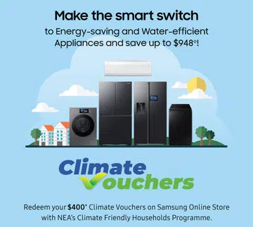 You can use your Climate Vouchers at the Samsung Online Store. Photo: Samsung