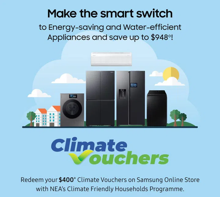 You can use your Climate Vouchers at the Samsung Online Store. Photo: Samsung