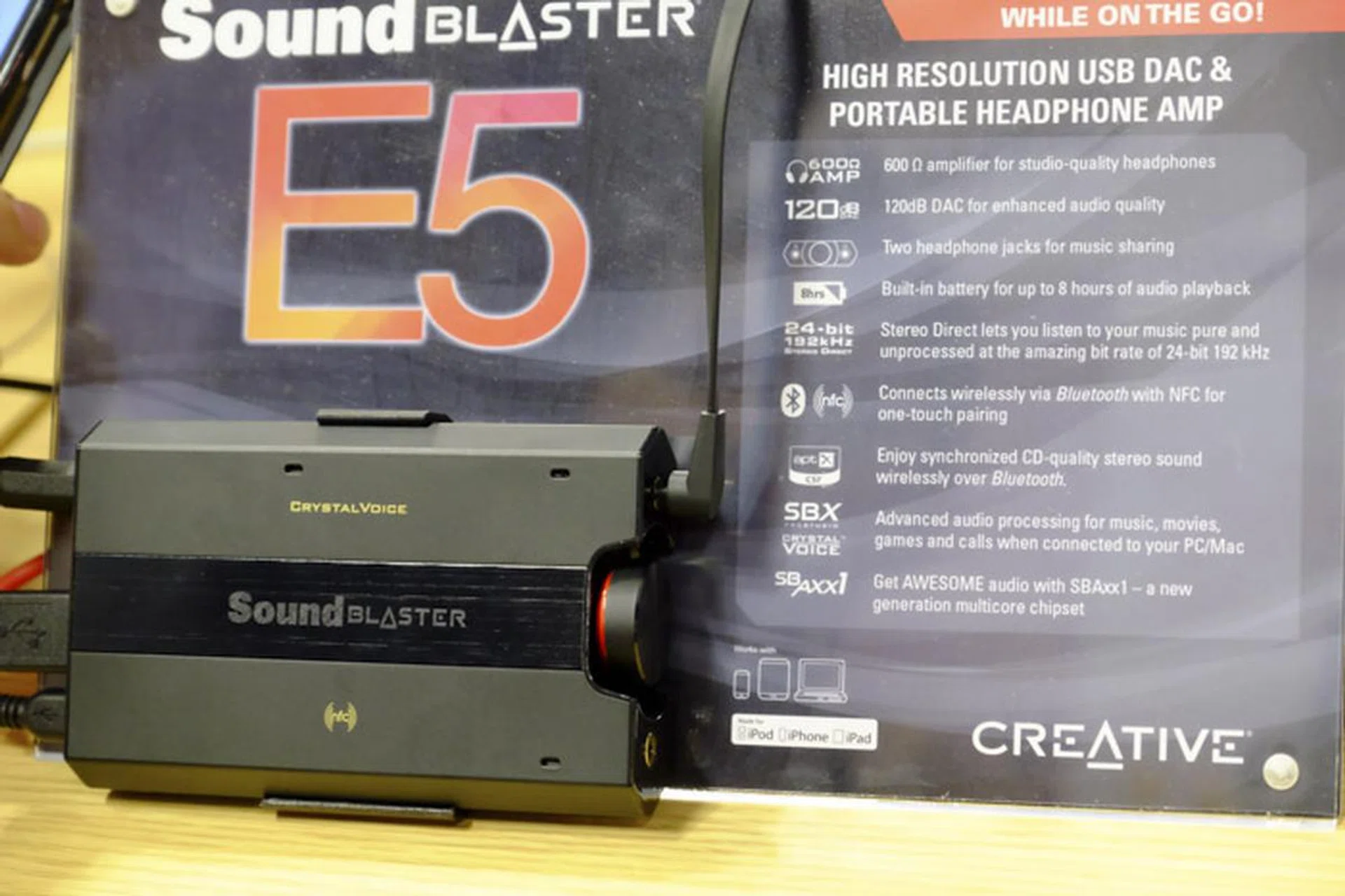 Meanwhile, Creative's brand new Sound Blaster E5 high resolution USB DAC & portable headphone amp is available for pre-order at a special Comex price of $199.