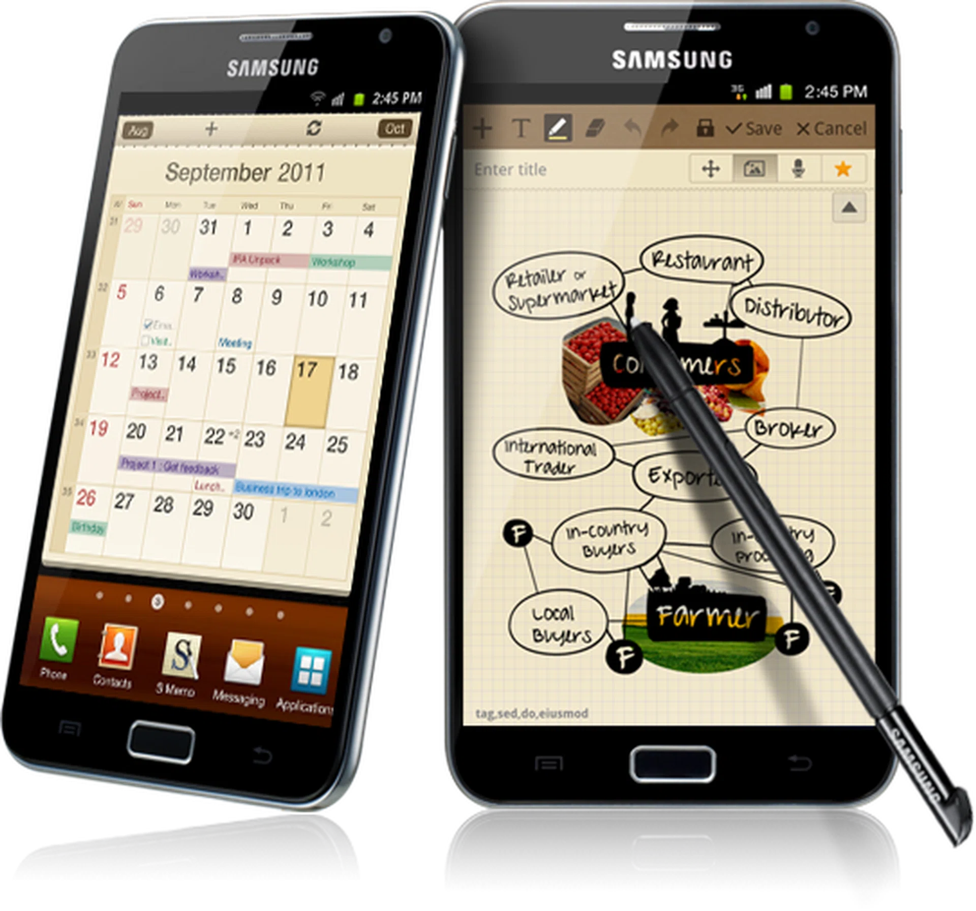 Get the Samsung Galaxy Note at $288 with a two-year contract on SmartSurf 700/i2Surf 700 at $98/mth.