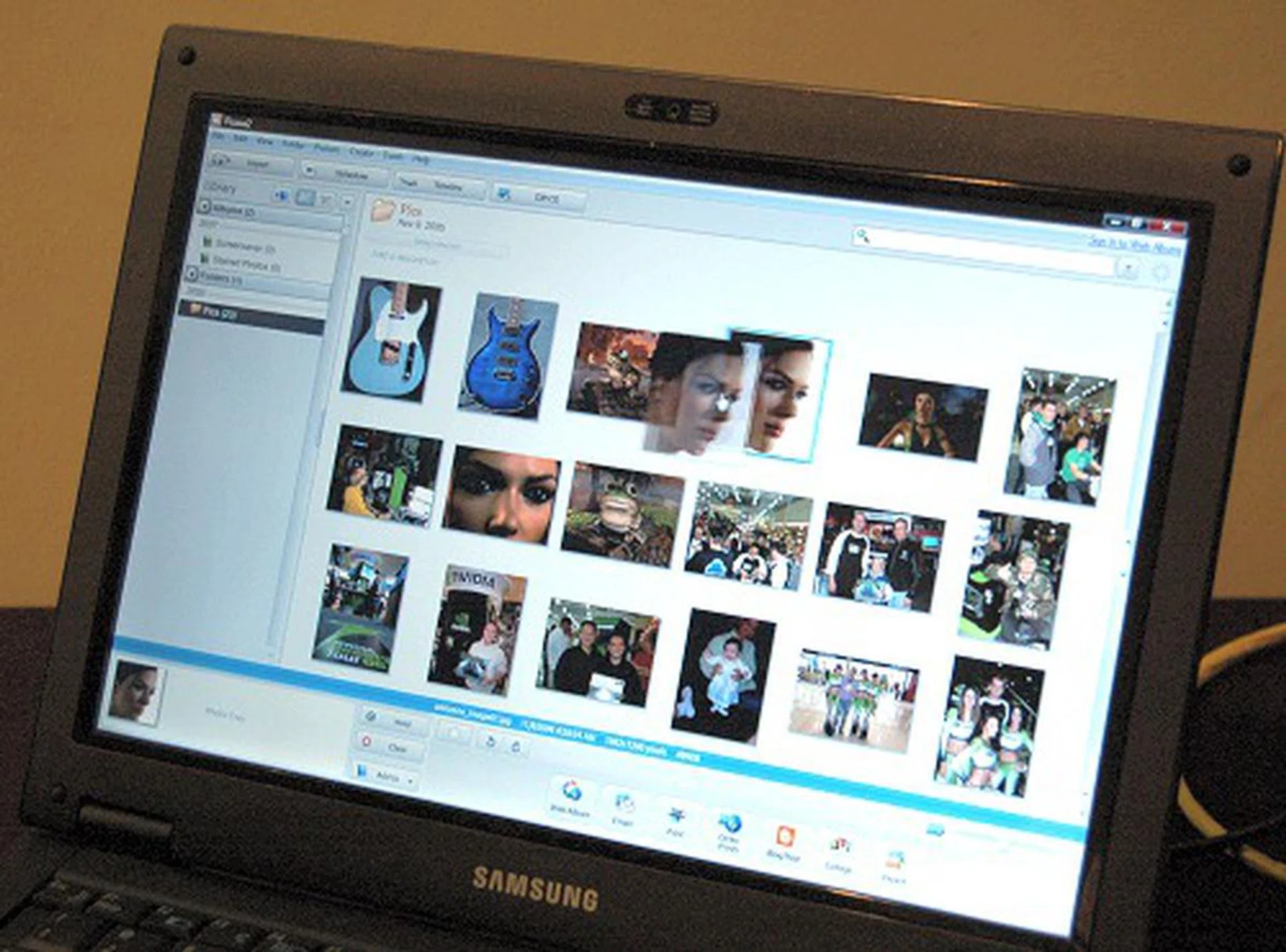 Picasa2, a simple image manipulation and management application that is freely available on the Internet, showed off subtle advantages of having a discrete GPU. Notice how the image becomes translucent when being dragged around so that you can still view the image you're moving as well as what you're moving it over. That's possible thanks to the assistance of a GPU.
