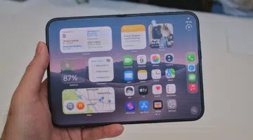 The Apple iPhone Duo when unfolded.
