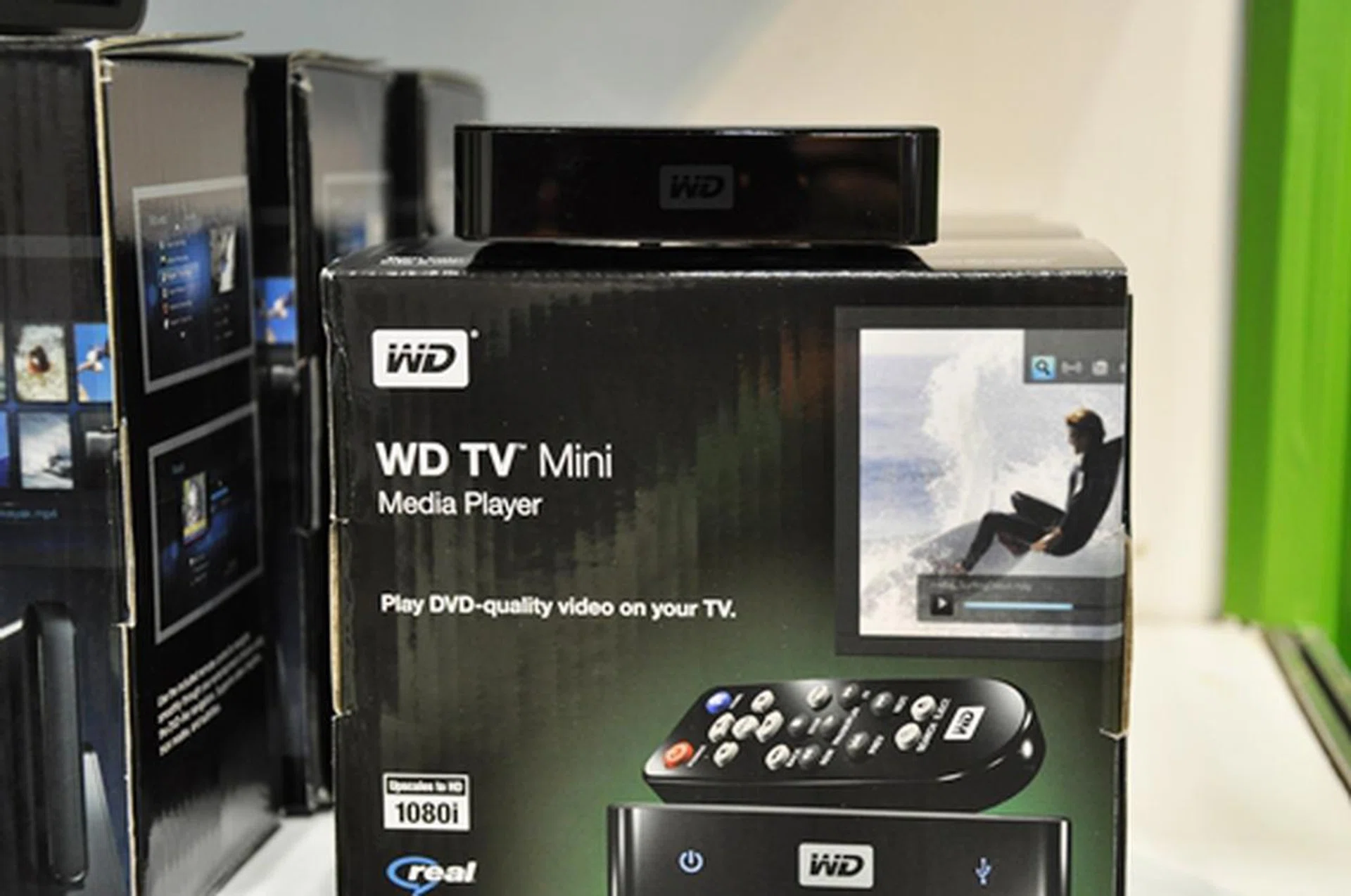Those looking for an affordable, no-frills Media Player, the compact WD TV Mini might be worth a second look. At only $59, it supports up to 1080i resolution for HD media playback, with a wide range of support for popular files like AVI (Xvid, MPEG1/2/4), MPG/MPEG, VOB, MP4/MOV (MPEG4), RM or RMVB 8/9/10.