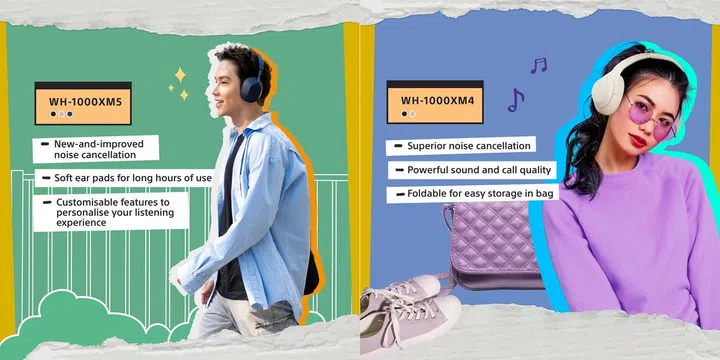 Some Sony headphones that are available through the Sony Student Portal.
