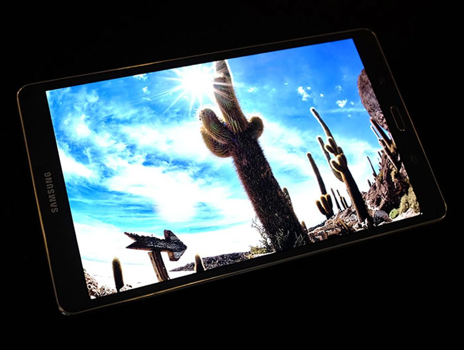 Pictures and videos look fantastic on the Tab S's Super AMOLED display.