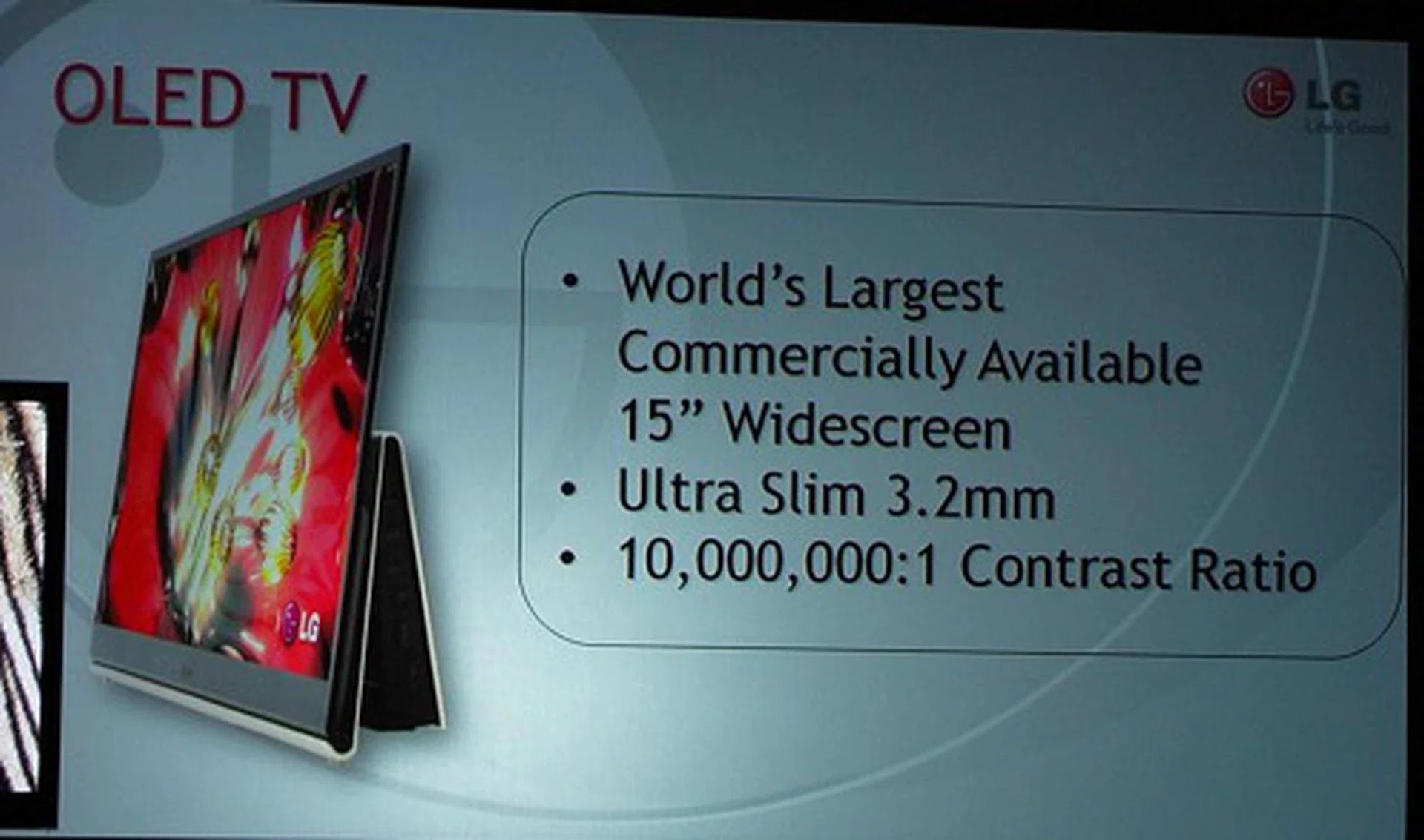 LG has now snatched the flag on the largest OLED TV screen commercially available. OLED is however only of critical importance to consumers when prices come down and sizes go up.