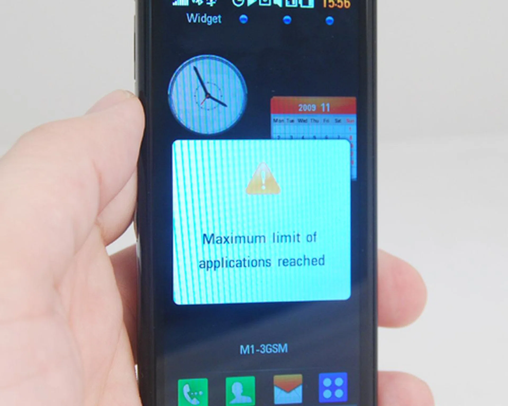 Running multiple applications on the Chocolate isn't such a good idea, and most likely, you'll face this message when you get too ambitious with your app usage.