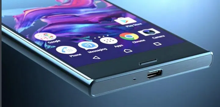A close-up shot of the Xperia XZ. Like the rest of the devices in the X series, it will also use a USB Type-C port.