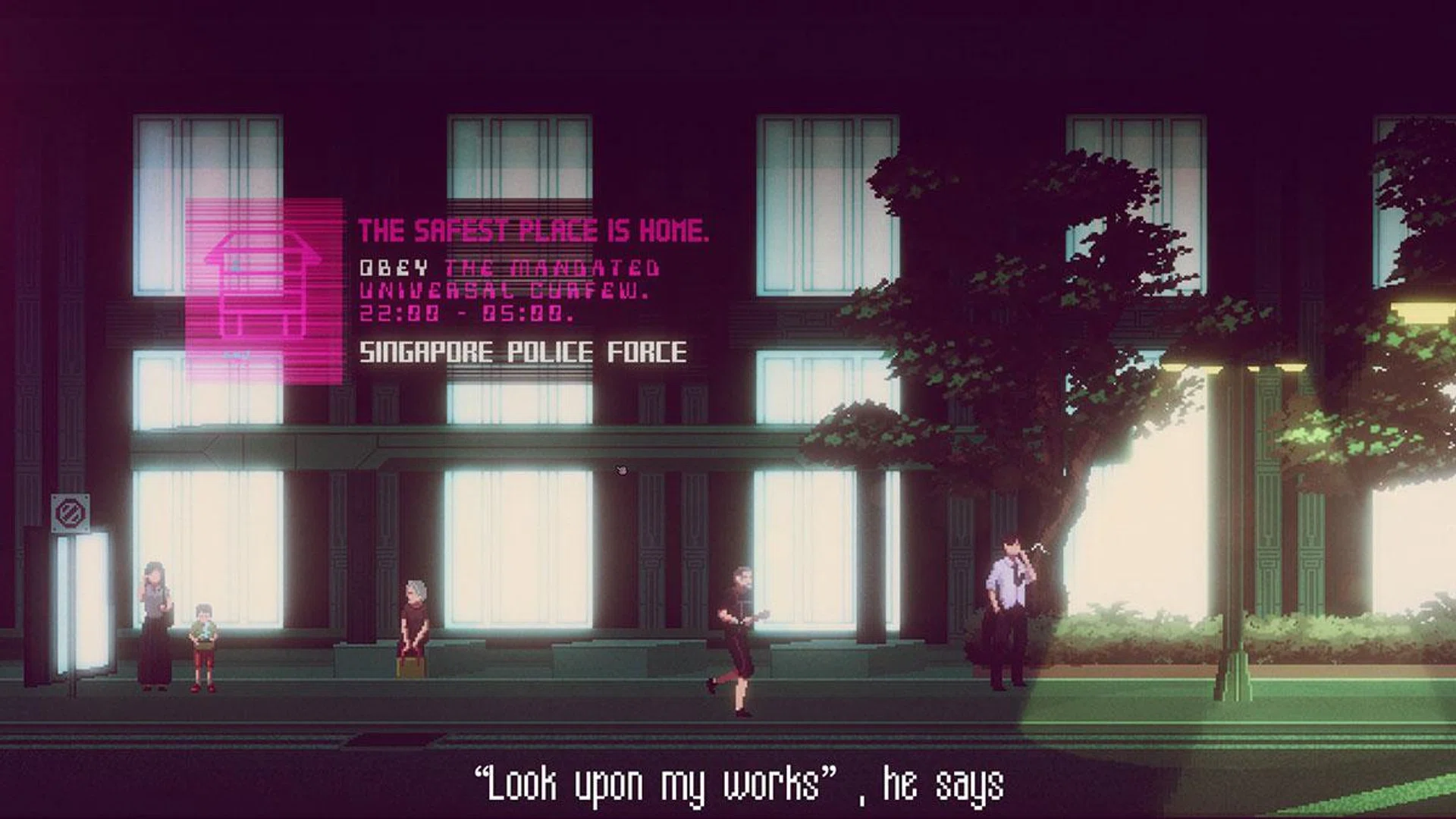 Start of the game and we're treated to a philosophical speech.