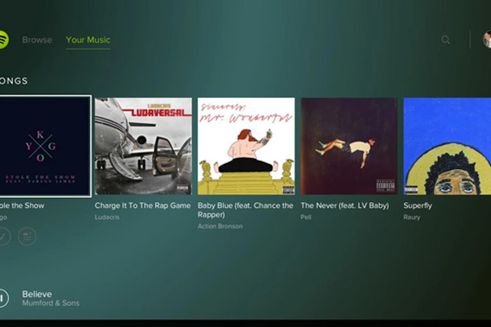Like the other versions, Spotify on PS4 is free, with a Premium membership option available.