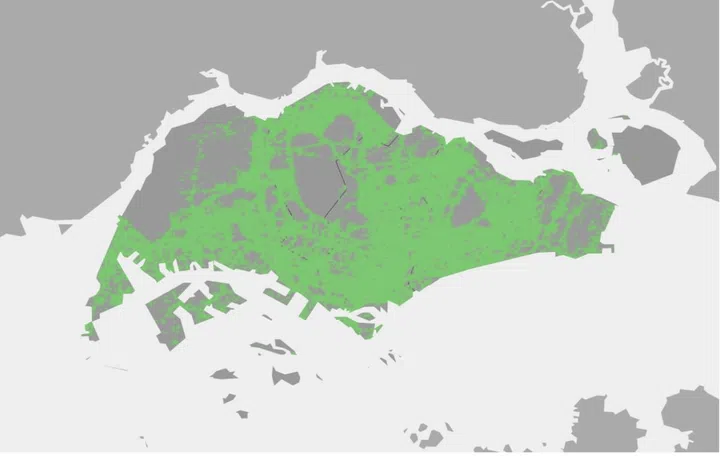 Singapore's 5G Coverage. Image source: Opensignal.