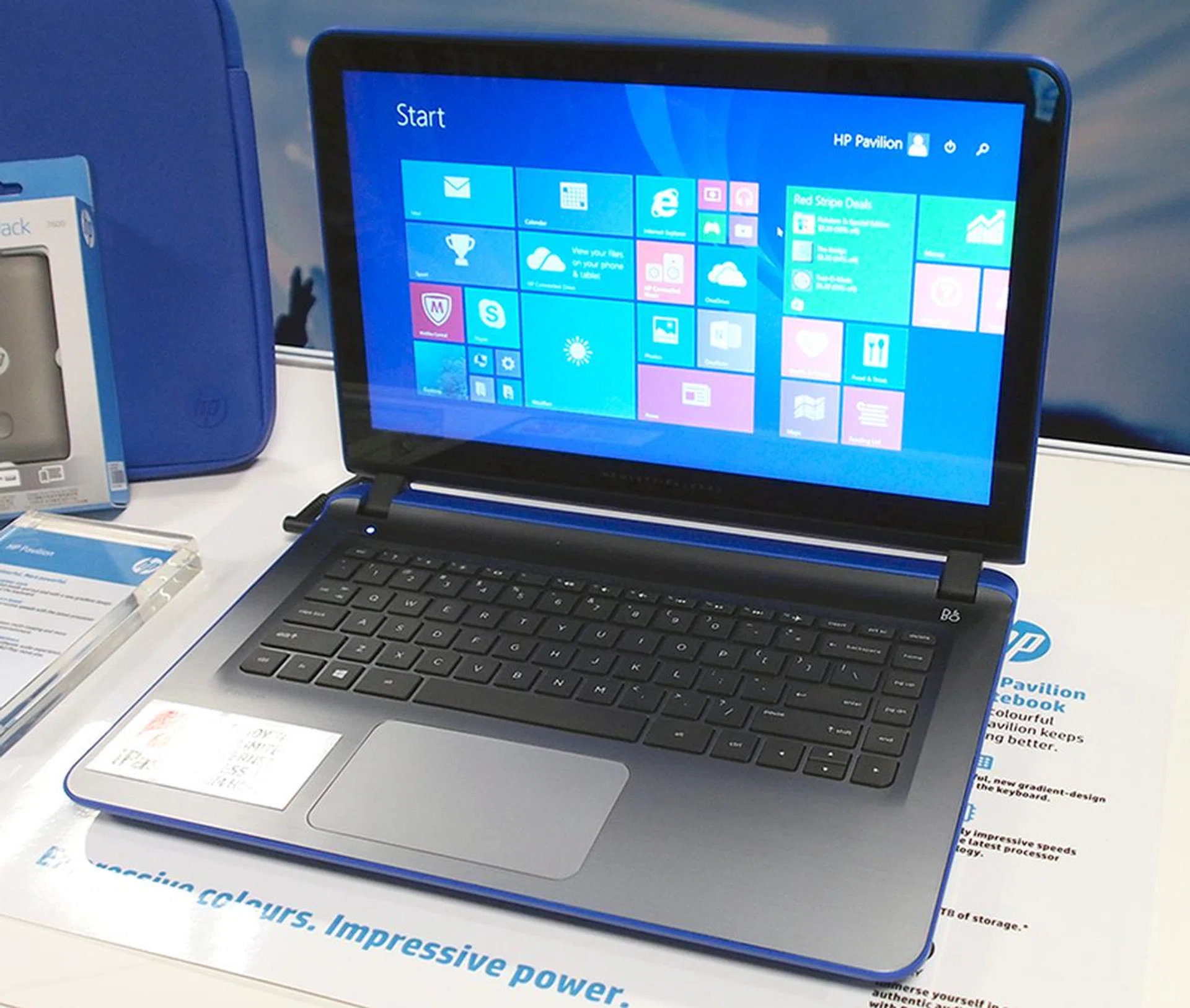 Seen here is the new Pavilion notebook in Cobalt Blue. 