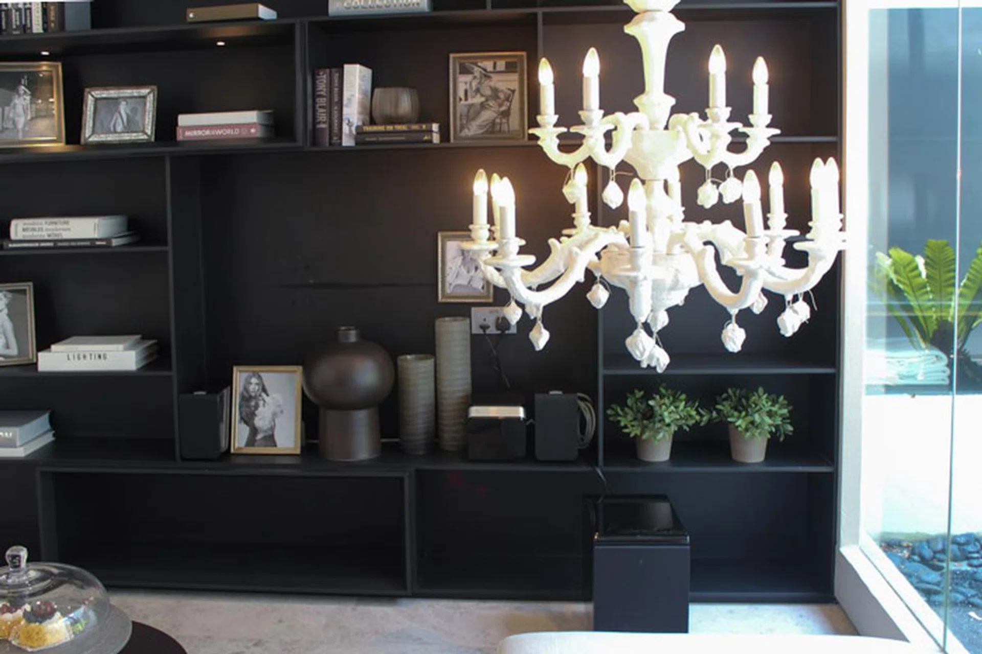 The Powernode (placed on its side) and Duo combo in a living room set-up.