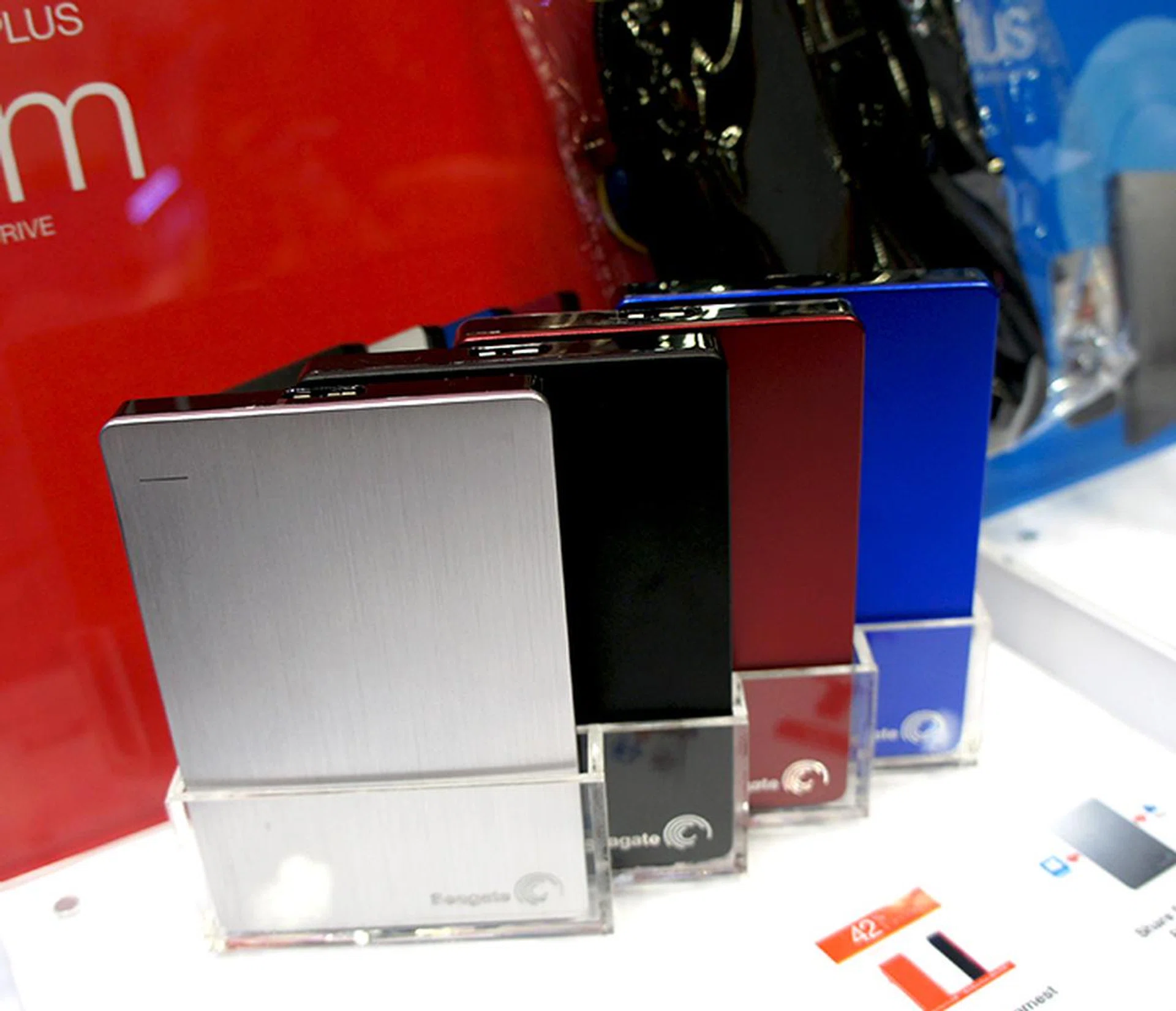 The Seagate Backup Plus Slim is available in 1TB and 2TB with prices of $85 (U.P.: $119) and $169 (U.P.: $219) respectively. Also comes with a free carrying pouch.