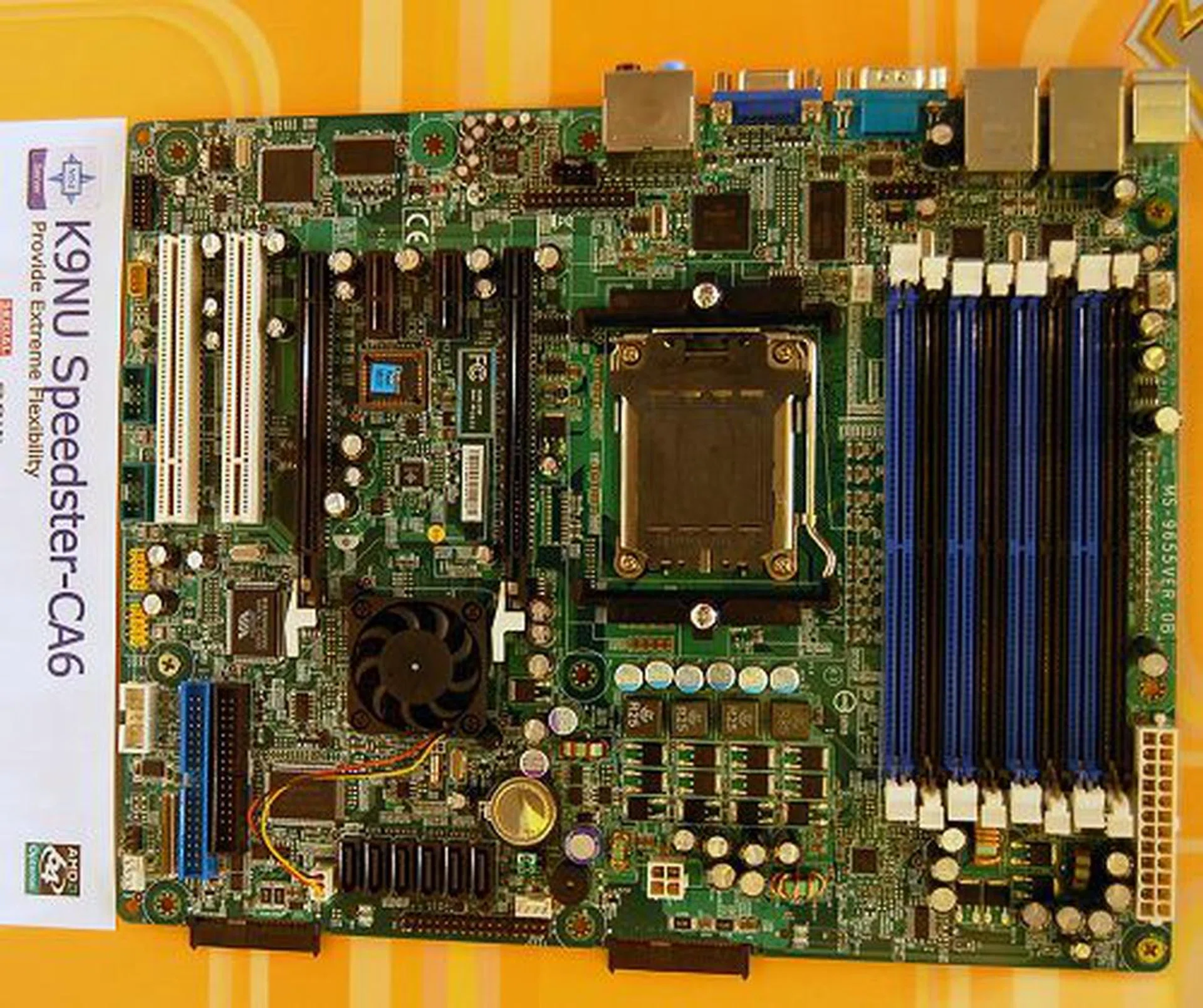  This is a uni-processor variant also based on the nForce platform, has FireWire, dual Gigabit LAN ports and an integrated XGI Z7 graphics controller.  