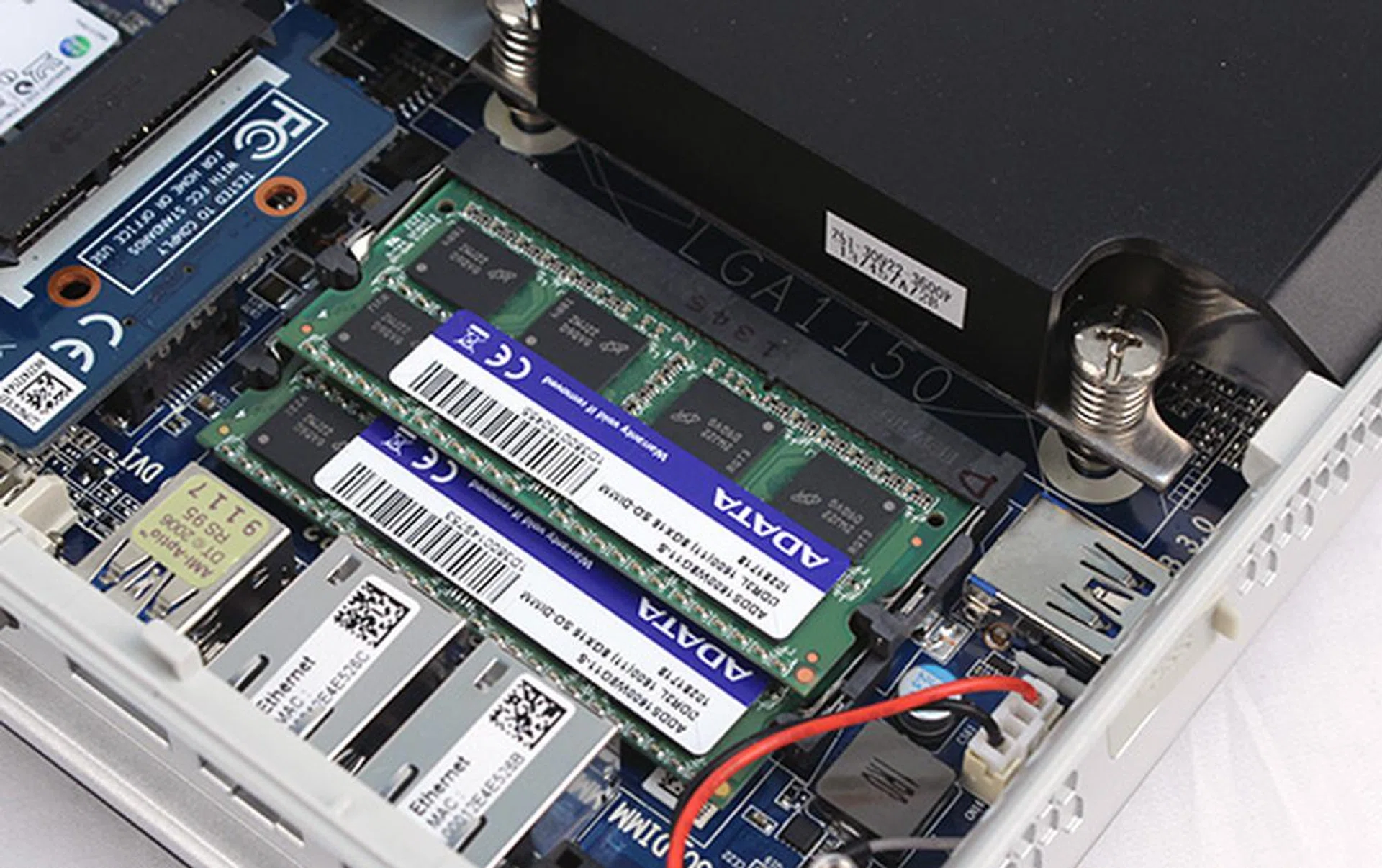 The Zotac ZBOX IQ01 features two SO-DIMM slots for a maximum of 16GB of memory.