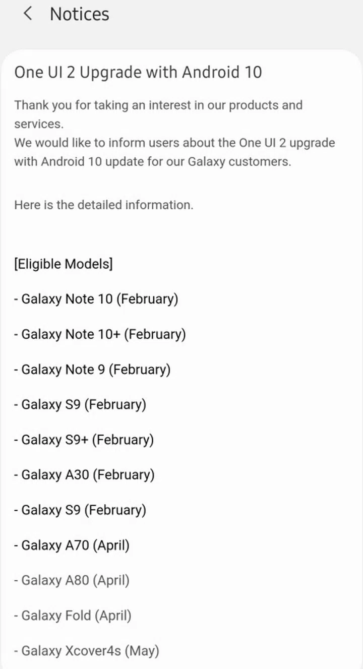 Screenshot taken from the Samsung Members app.