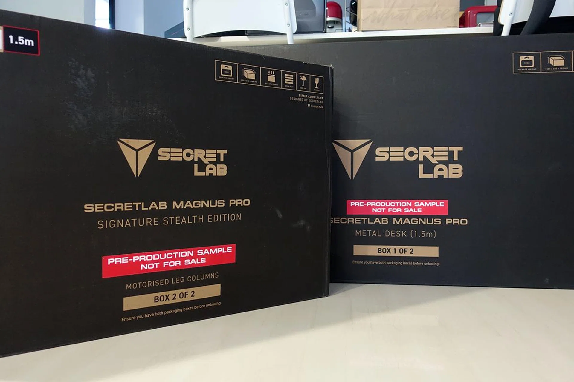 Two. Heavy. Boxes.