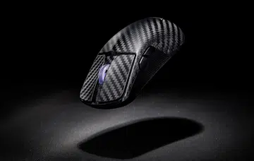The mouse is made from carbon fiber. Photo: ROG