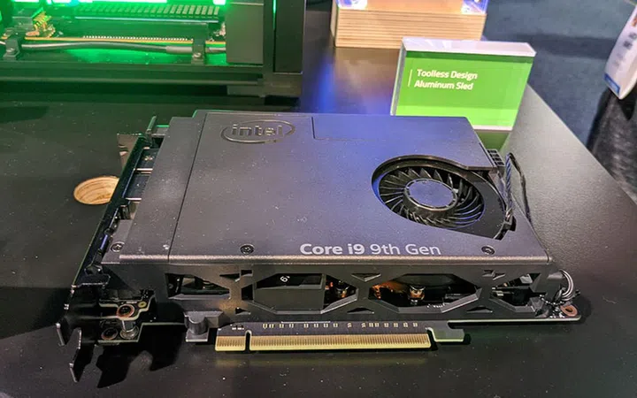 The Intel NUC 9 Extreme Compute Element holds a Core i9-9980HK processor.