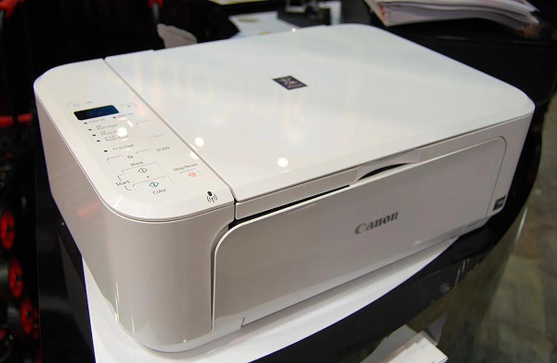 Here's the same printer in clean white - it should go well with your Mac products if you have any.