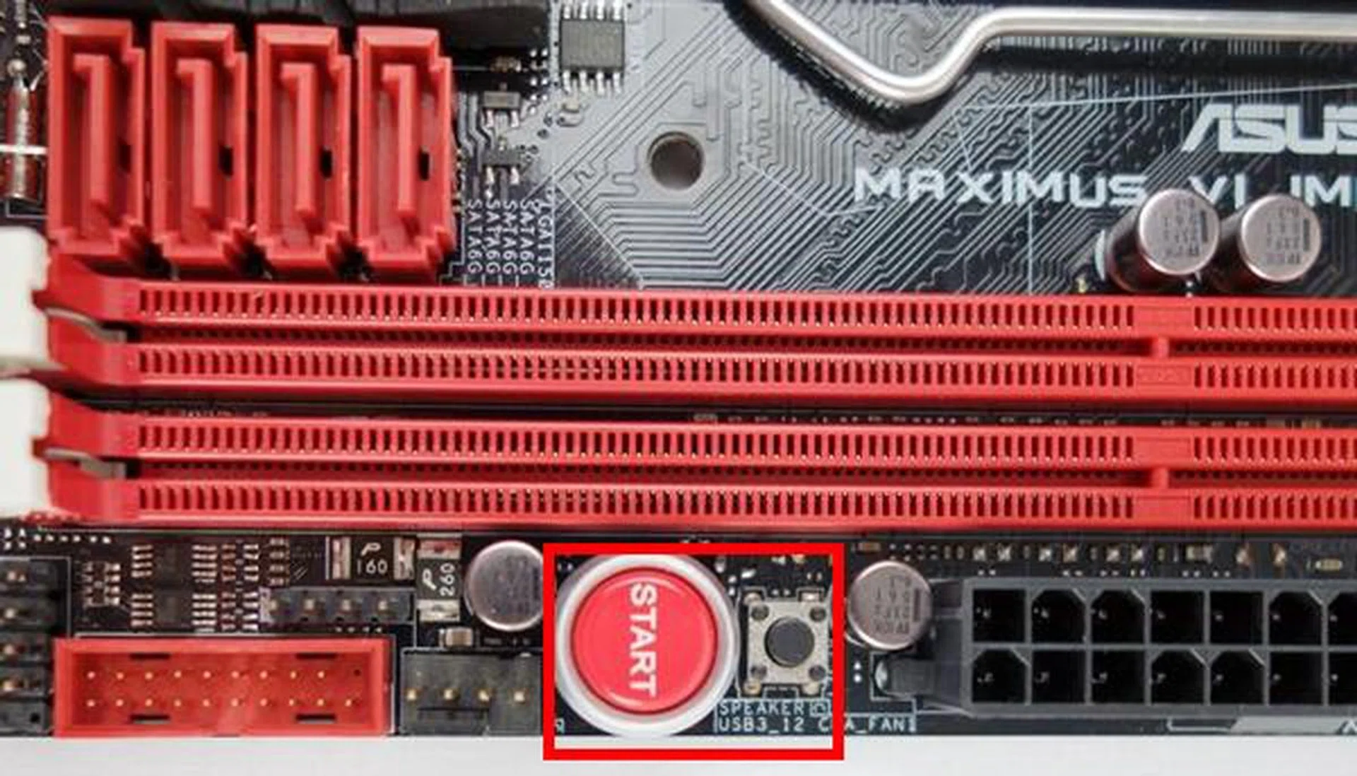 The onboard buttons of Start and Reset are useful when setting up the system in an open workbench environment.