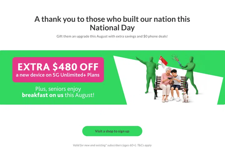 StarHub’s Signapore National Day promos targets Seniors.