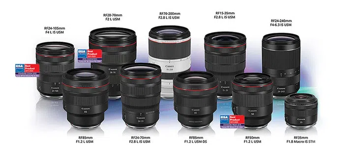 Canon's RF prime lenses can achieve a full open aperture of f/1.2, while zoom lenses can provide a constant f/2 aperture throughout their zoom range.