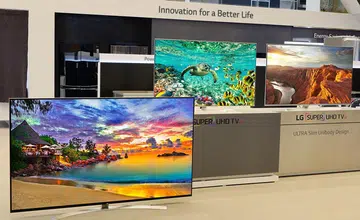 Leading LG's UHD LCD TVs' charge in 2016 are the UH9500/UH9550 and UH8500/UH8550 'Super UHD' TVs. (Image source: LG.)