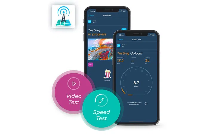 Opensignal speed testing app.