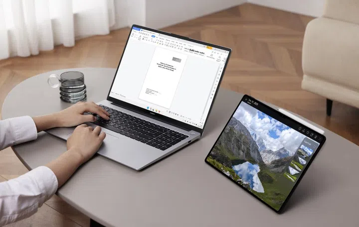 Huawei’s Super Device makes sharing a drag-and-drop experience. Image source: Huawei.