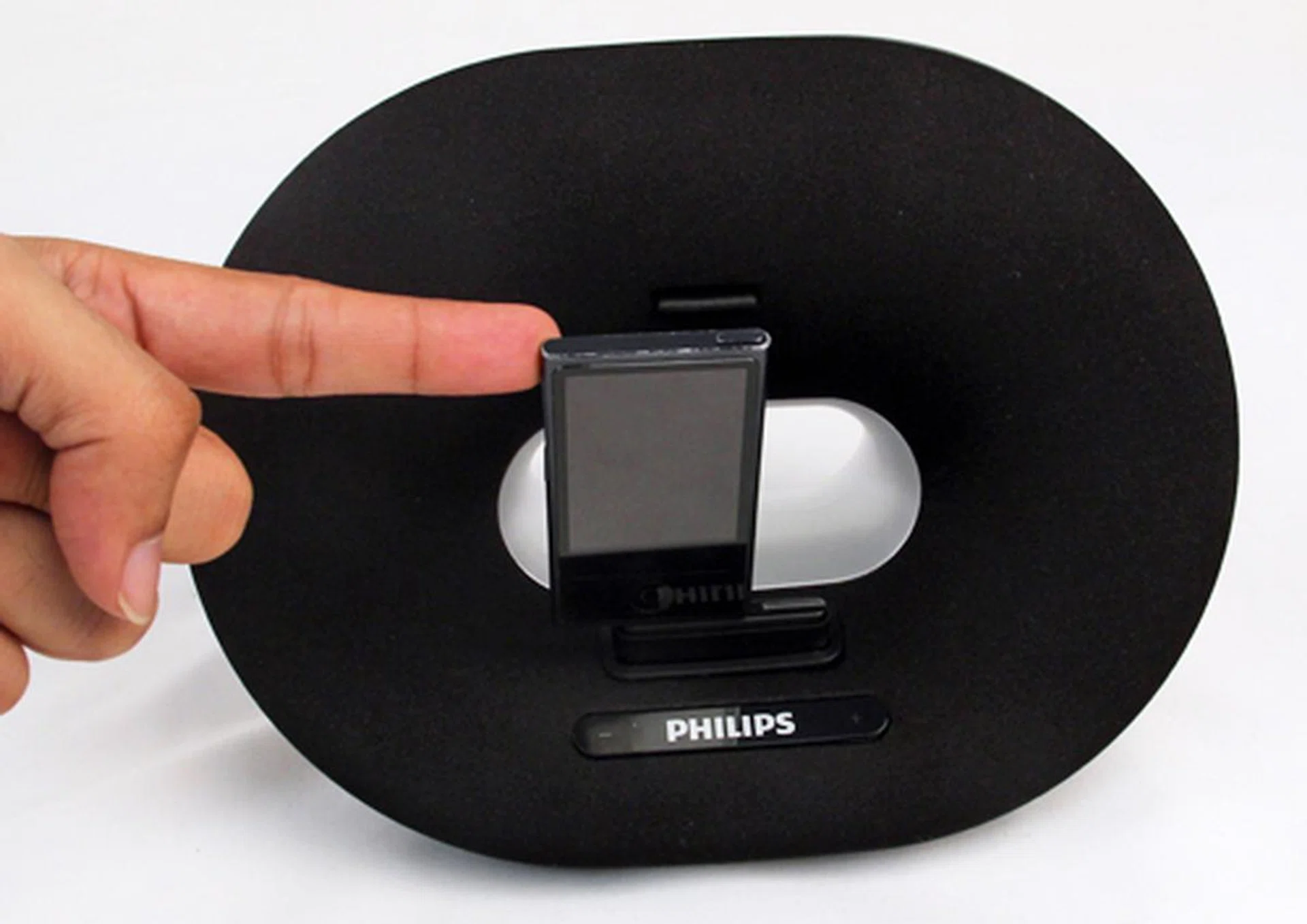 The dock connector can tilt back and forth to offer greater convenience when plugging in your device of choice.
