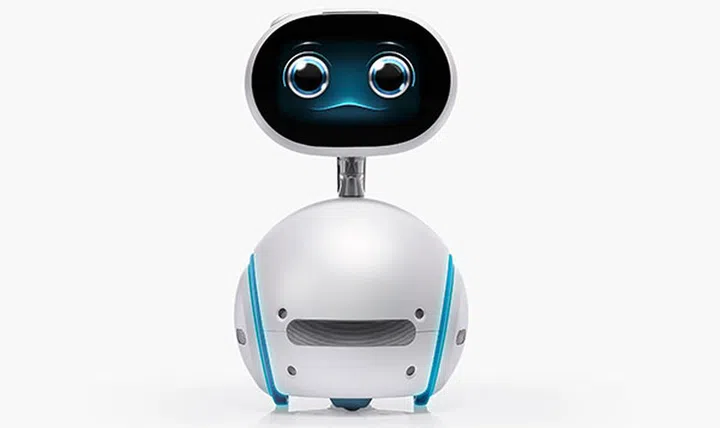 This cute robot rolls and has a touchscreen face. (Image Source: ASUS)