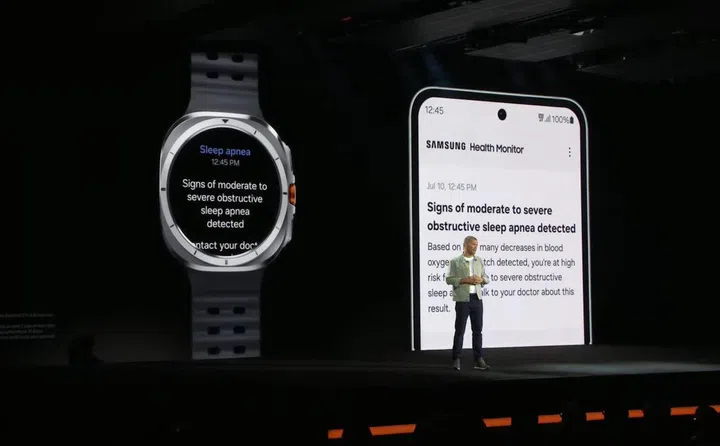 Sleep Apnea tracking from Galaxy Unpacked Paris 2024 keynote.
